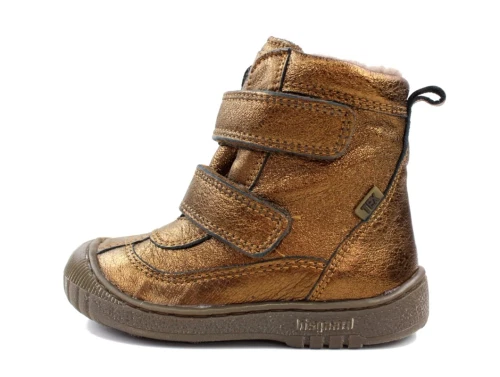 Bisgaard vinterstøvle Ellis bronze med velcro og TEX